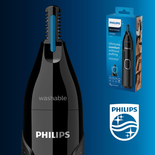 Philips Nasentrimmer 5000 Serie NT5650/16 Nasen Ohren Augenbrauen Trimmer PrecisionTrim Wasserdicht