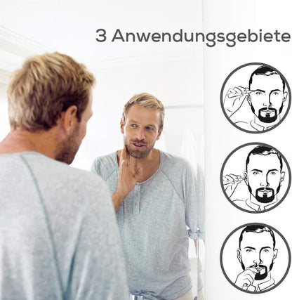 Beurer HR 2000 Präzisionstrimmer zur Korrektur und zum Trimmen von Augenbrauen, Nasen- und Ohrhaaren, inkl. Kammaufsatz und abnehmbarem Schneidaufsatz