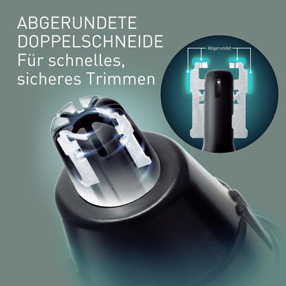 Panasonic ER-GN300-K503 Nasenhaarschneider Herren Nasen Ohren Augenbrauen Trimmer Wasserdicht Schwarz