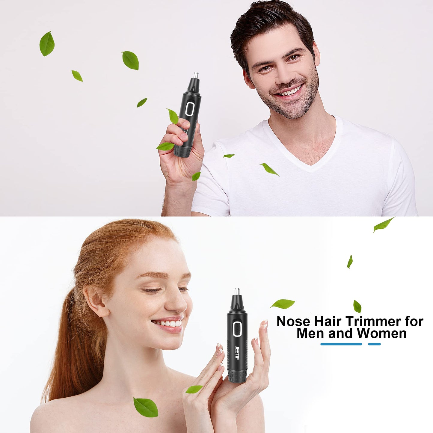 2in1 Nasenhaartrimmer Herren & Damen Ohrhaarschneider Augenbrauen Trimmer IPX7 Waschbar Schmerzlos