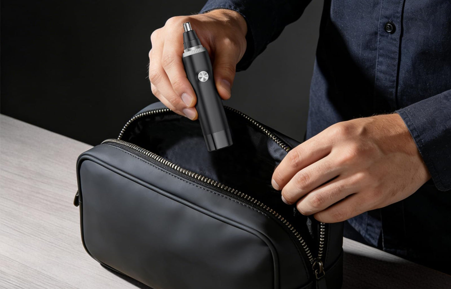 3in1 Nasenhaartrimmer Herren USB Wiederaufladbar Ohrhaartrimmer Augenbrauentrimmer Schmerzlos