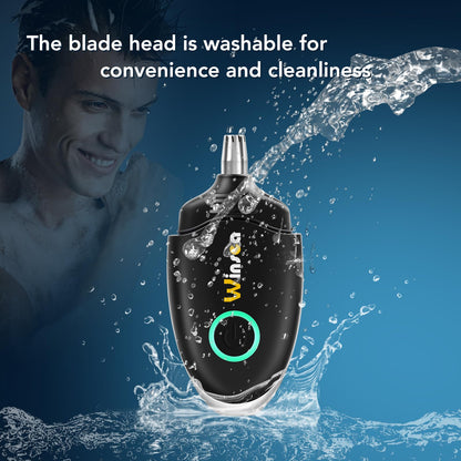 Winsea Ohren- und Nasenhaarschneider für Damen und Herren, Reisehaarschneider, hochpräziser Nasenrasierer, USB-wiederaufladbar, wasserdicht, sicherer und leiser Betrieb, Design