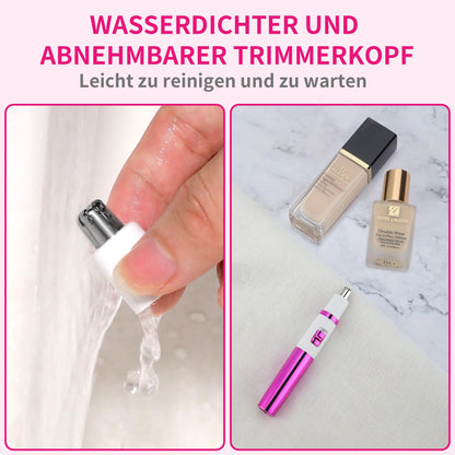 Nasenhaartrimmer Damen Schmerzlos Ohr & Gesichtstrimmer Augenbrauentrimmer Wasserdicht Rosa Lila